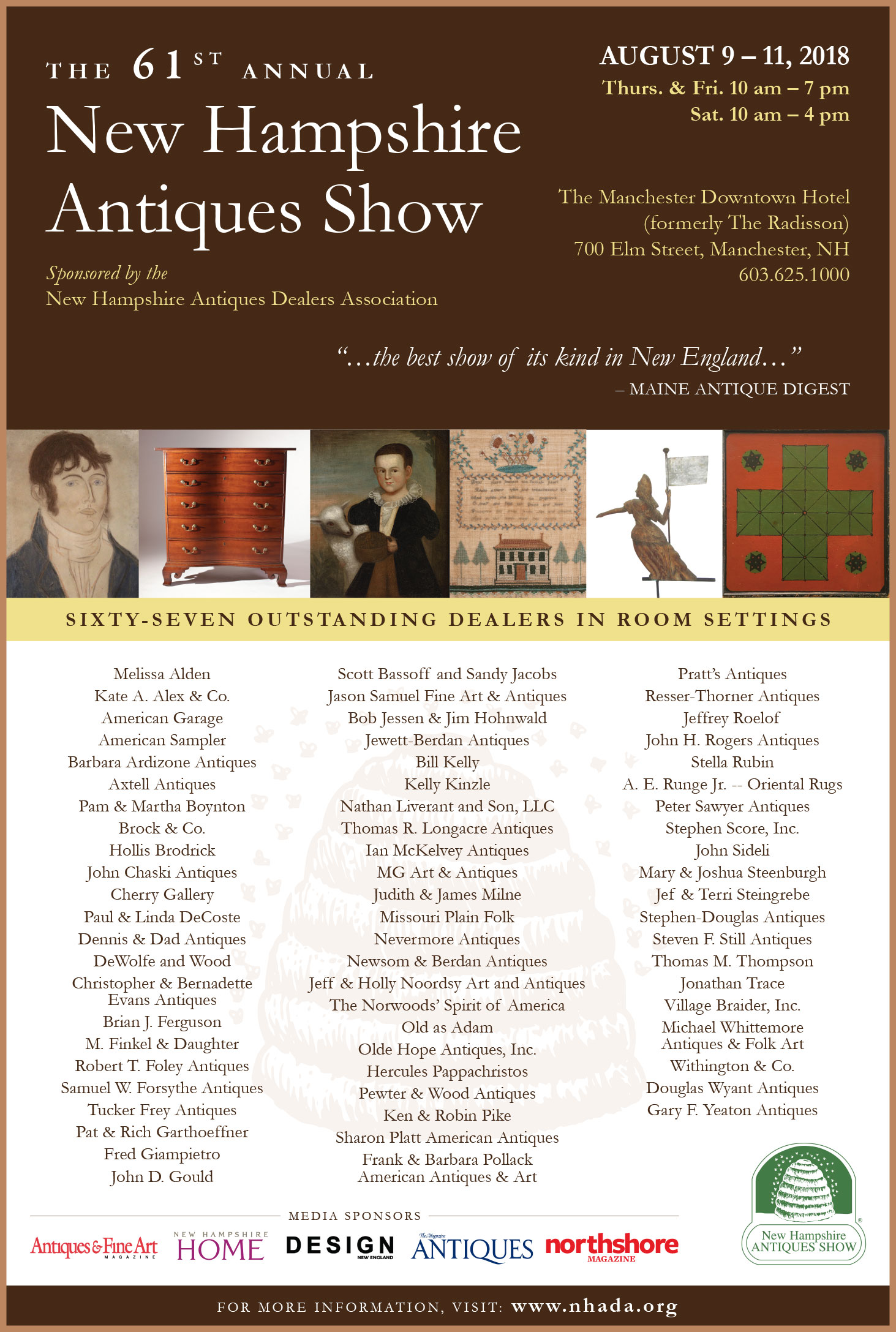 New Hampshire Antiques Dealers Association (NHADA) New Hampshire The 61st Annual New Hampshire Antiques Show Full Page Ad - New Hampshire Antiques Dealers Association (NHADA) New Hampshire